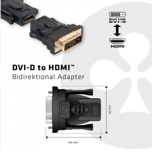 CLUB3D DVI-D - HDMI adapter (CAA-DMD>HFD3)